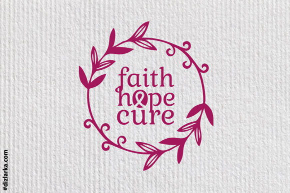 Cancer Wreath, Faith Hope Cure: A Heartfelt Embroidery Design for Real Projects