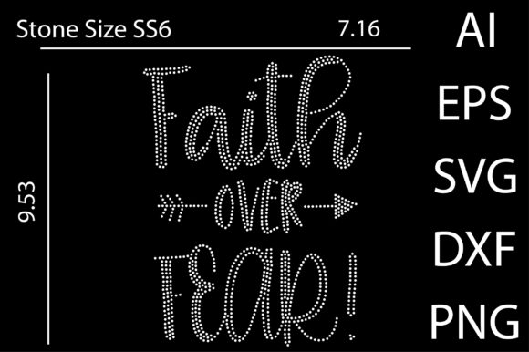 Faith Over Fear Rhinestone Template Review