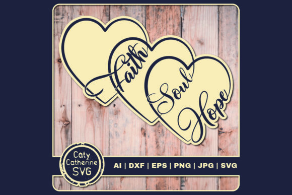 Faith Soul Hope Joined Love Hearts Design Review