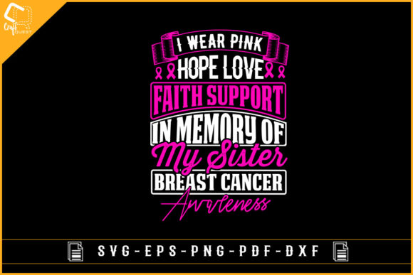 I Wear Pink Hope Love Faith Cancer