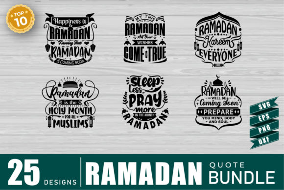 Ramadan Quotes SVG Bundle for Real Embroidery Projects