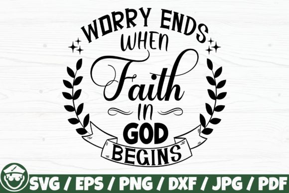 Worry Ends When Faith in God Begins Embroidery Design Review
